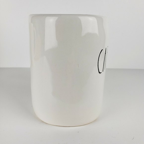 Rae Dunn Oversized Coffee Mug CAFFEINE By Magenta Ivory & Black LNC - Picture 2 of 6